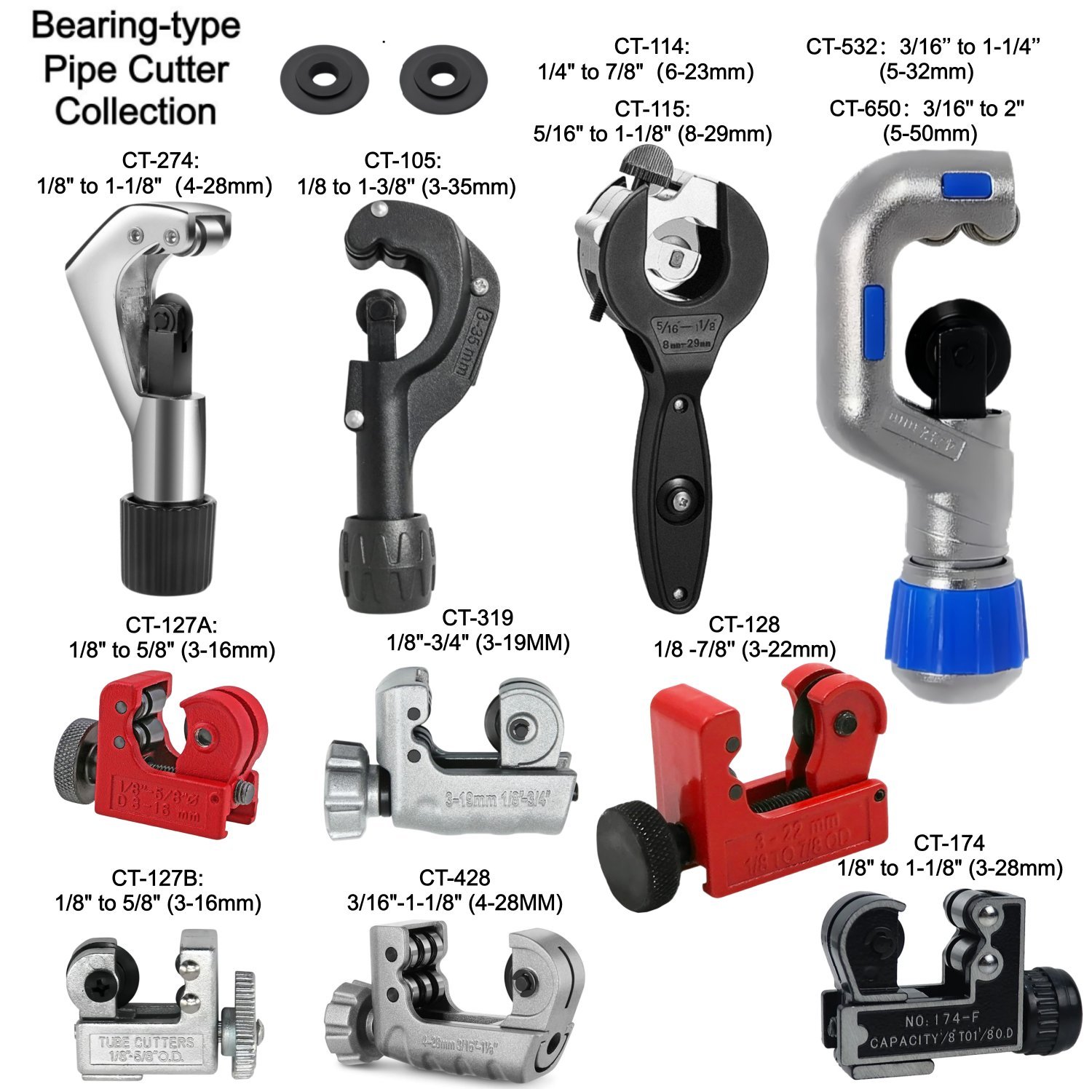 Pipe Cutter Ratchet - 베어링형 파이프 커터 회전식 수동 장치
