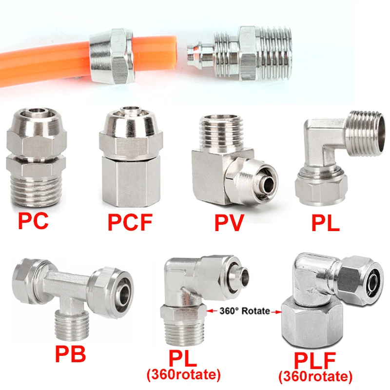 Compression Fitting Brass - 구리 공압 피팅 공기 피팅 OD