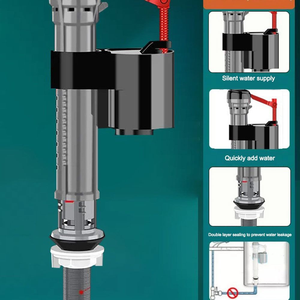 조절 가능한 변기 물탱크 충전 밸브, 무소음 이중 플러 - Toilet Fill Valve 리뷰 및 가격