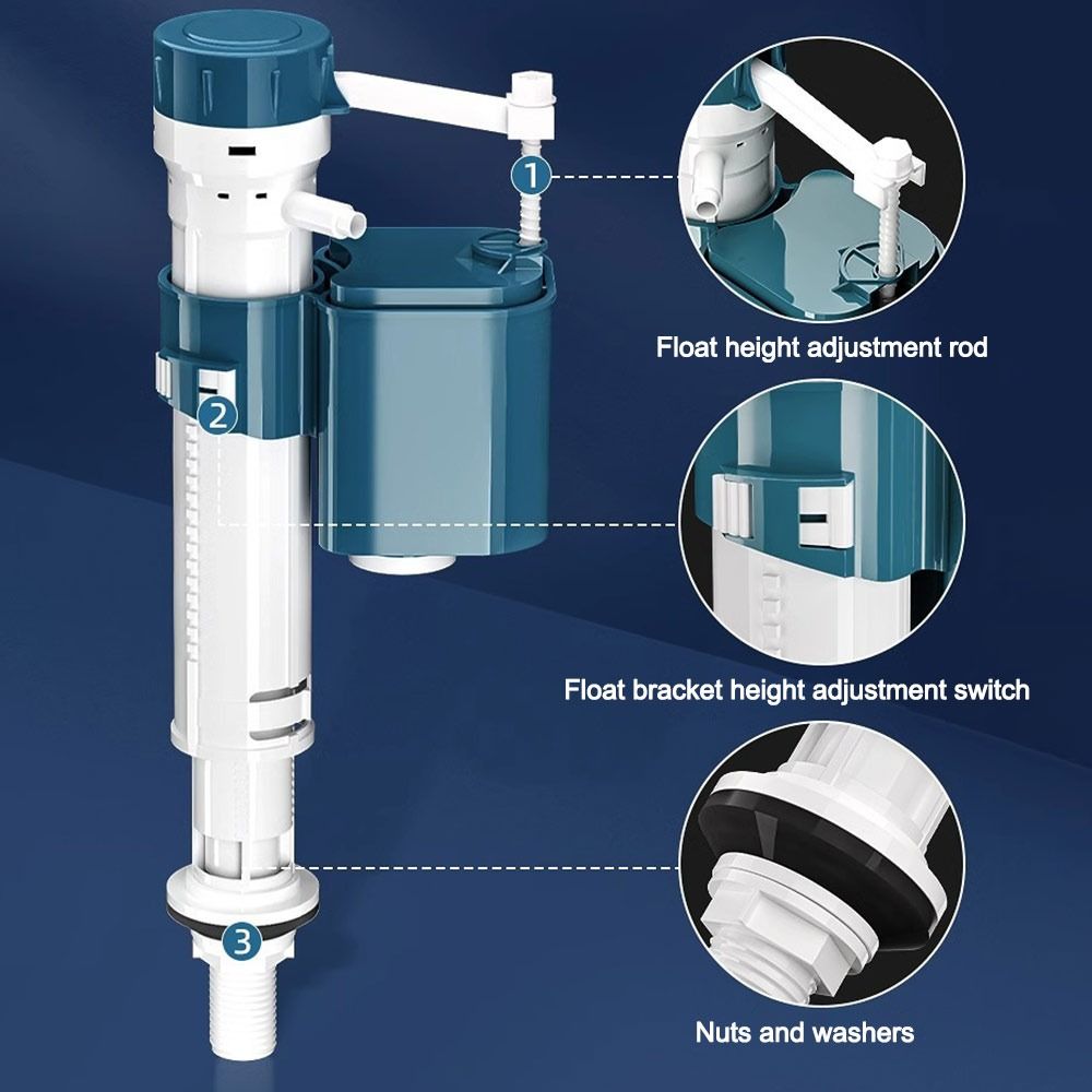 조절 가능한 변기 물탱크 충전 밸브, 무소음 이중 플러 - Toilet Fill Valve 리뷰 및 가격