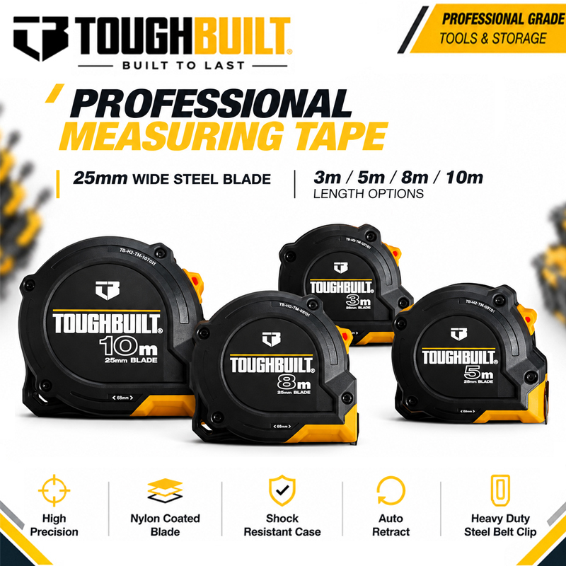 TOUGHBUILT 3m/5m/8m/10m 시리즈 강철 - Stanley Tape 25Ft 리뷰 및 가격